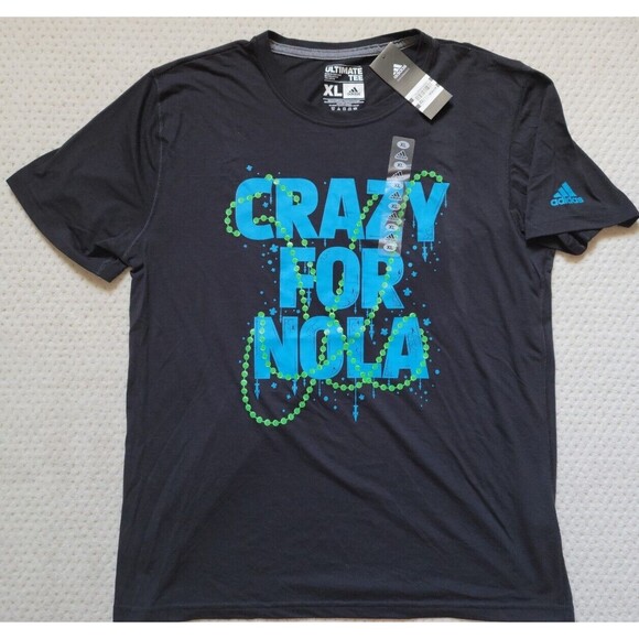 NWT adidas CRAZY FOR NOLA 2017 NBA ALL STAR GAME Climalite wicking tee black XL - Picture 2 of 5